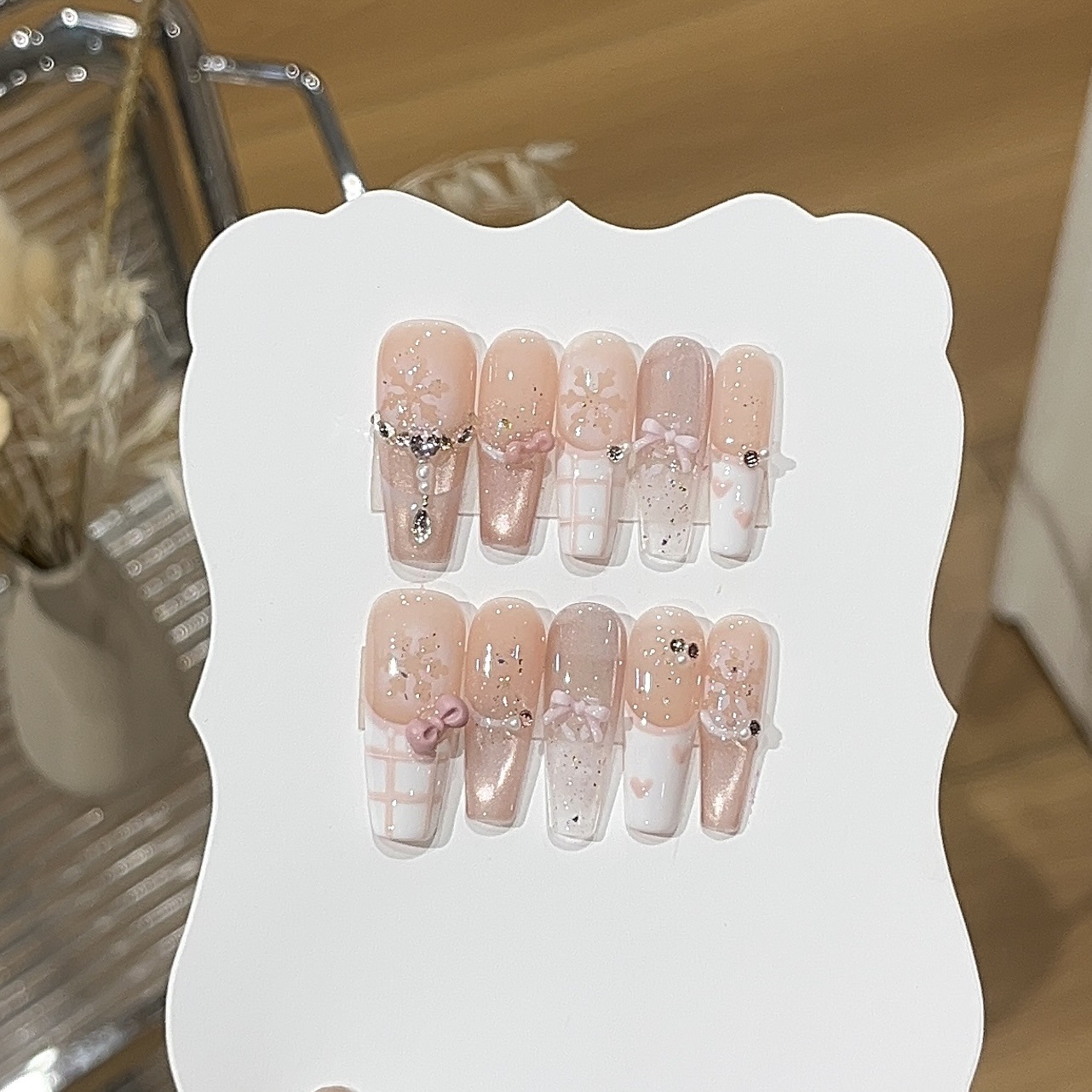 10pcs Sweet Style Press on Nai - đánh giá và giá Nail Art Eye Cat
