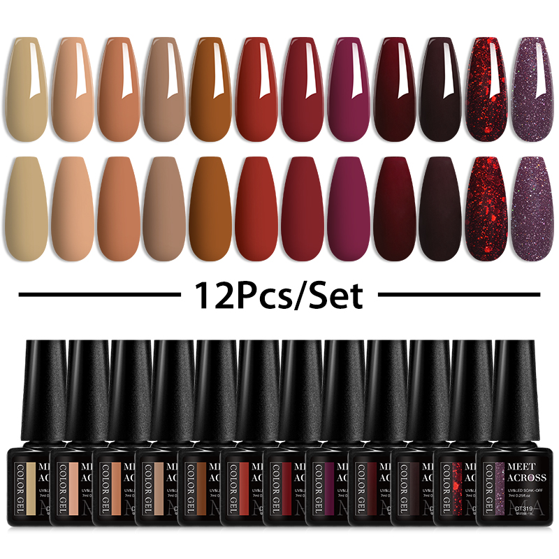 10/12Pcs Gel Nail Polish Set C - đánh giá và giá Nail Art Overlay