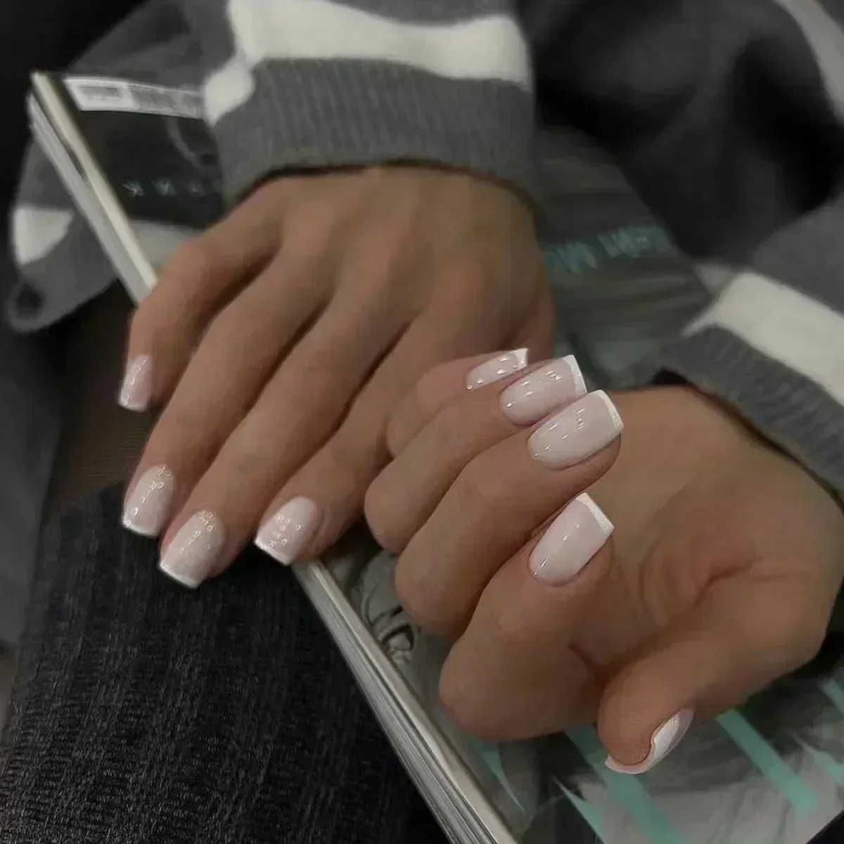 24Pcs Simple Ballet Glitter De - đánh giá và giá Nail Art Overlay