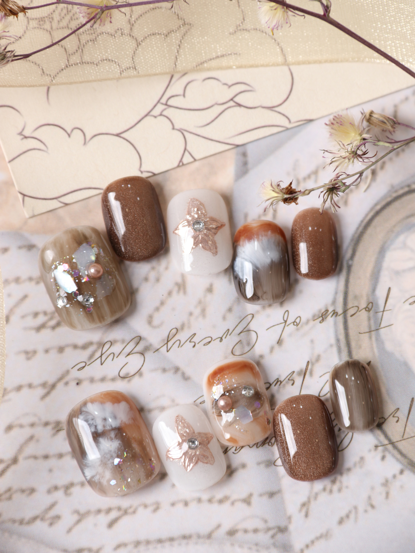 10Pcs Press on Nails Short Bro - đánh giá và giá Nail Adhesive Tab