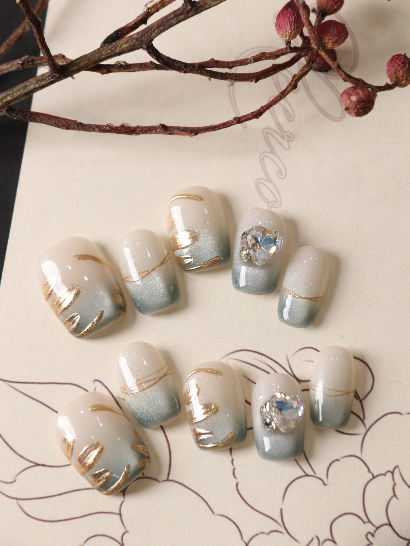 10Pcs Press on Nails Short Blu - đánh giá và giá Nail Adhesive Tab