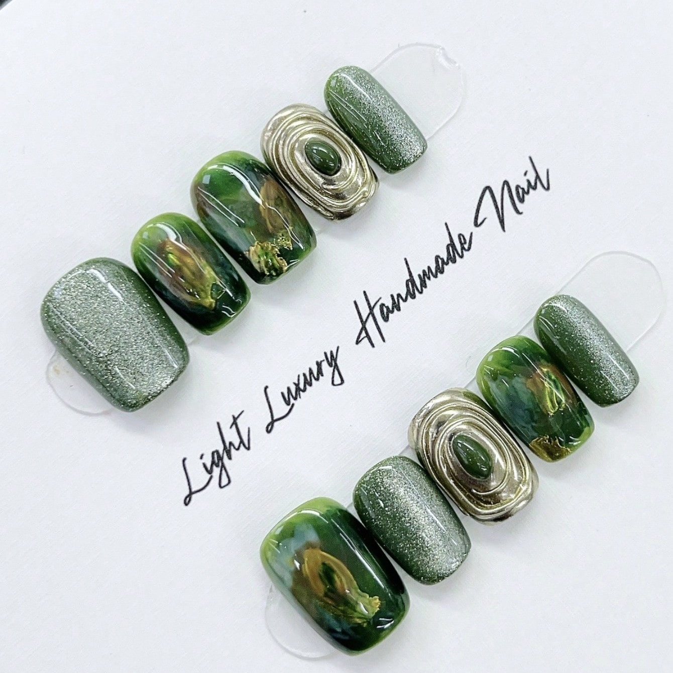 10pcs pure hand pressed short  - đánh giá và giá Nail Art Inspo