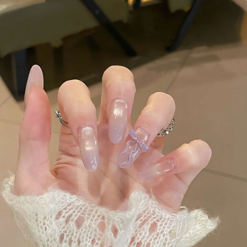 24 Pcs Purple Cat Eye Gradient - đánh giá và giá Nail Art Eye Cat
