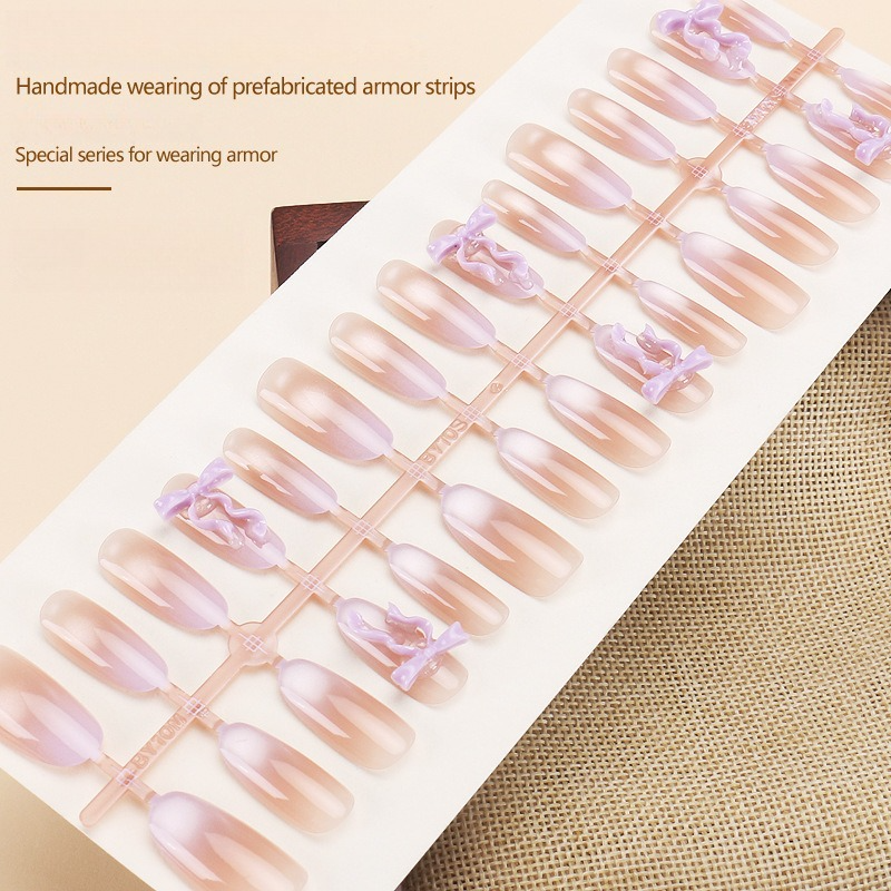 24 Pcs Purple Cat Eye Gradient - đánh giá và giá Nail Art Eye Cat