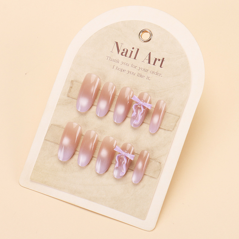 24 Pcs Purple Cat Eye Gradient - đánh giá và giá Nail Art Eye Cat