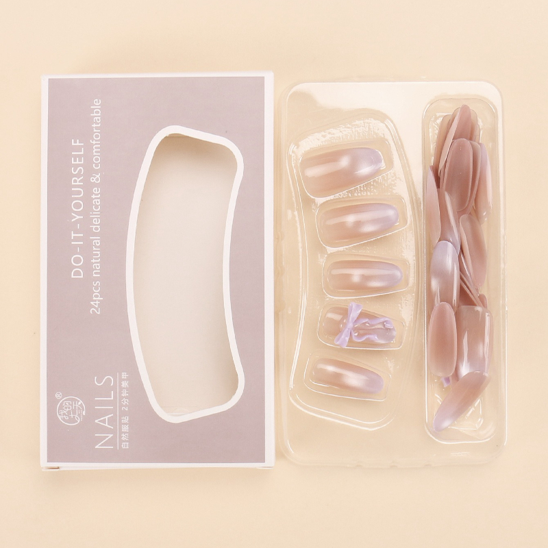 24 Pcs Purple Cat Eye Gradient - đánh giá và giá Nail Art Eye Cat