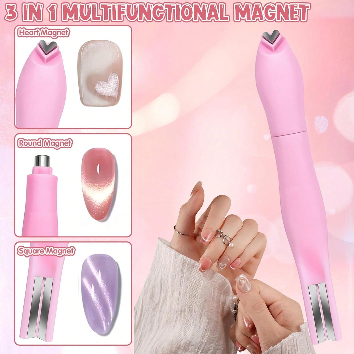 4Pcs Cat Eye Nail Magnet Set D - đánh giá và giá Nail Art Eye Cat